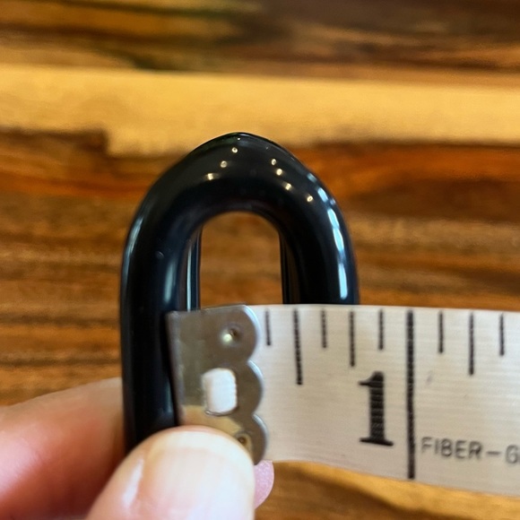 NIB 4 Black Rubber Coated StainlessSteel Glass Shower Narrow Hooks - Picture 8 of 15